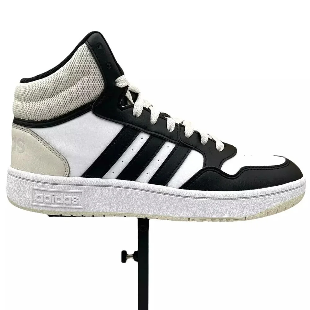 Adidas Hoops 3.0 Mid Top Youth Boys/Girls Basketball Sneaker Sz 5.5‎ Black/White